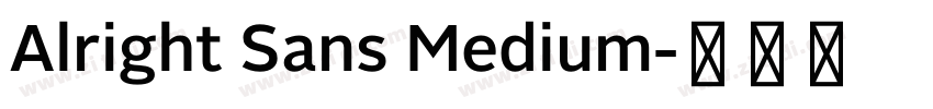 Alright Sans Medium字体转换